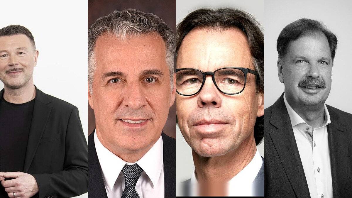 Vier reale Portraits aus dem gannaca-Netzwerk, Schwarzweiß — die Portrait-Reihe